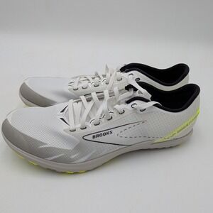 Brooks Draft XC Men's 12.5 NEW Cross Country Spikes White 1000391D129 Cleats